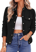 Faux Suede Cropped Jackets for Women